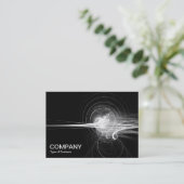 Fraktal Swirl - Schwarz Visitenkarte (Stehend Vorderseite)
