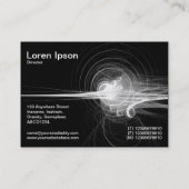 Fraktal Swirl - Schwarz Visitenkarte (Rückseite)