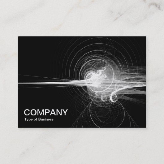 Fraktal Swirl - Schwarz Visitenkarte (Vorderseite)