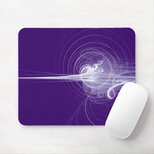 Fraktal Swirl - Tief Lila Mousepad (Mit Mouse)