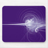 Fraktal Swirl - Tief Lila Mousepad (Vorne)