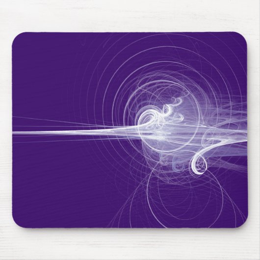Fraktal Swirl - Tief Lila Mousepad (Vorne)