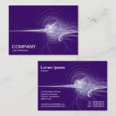 Fraktal Swirl - Tief Lila Visitenkarte (Vorne/Hinten)