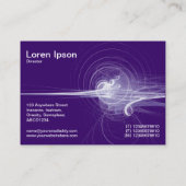 Fraktal Swirl - Tief Lila Visitenkarte (Rückseite)