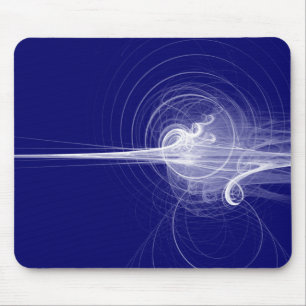 Fraktal Swirl - Tiefe Marine Mousepad