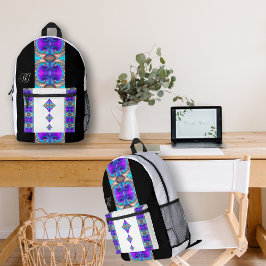 Fraktal symmetrisch Druck Ausschneiden Rucksack