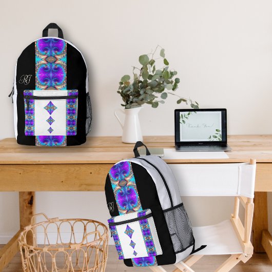 Fraktal symmetrisch Druck Ausschneiden Rucksack