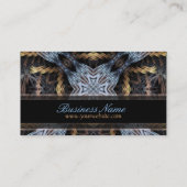 Fraktal-Tapisserie mit Logo-Visitenkarten Visitenkarte (Rückseite)