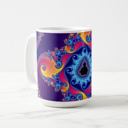 Fraktal-Tasse - Mandelbrot Set Kaffeetasse (Vorderseite Links)