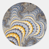 FRAKTAL TELLER - FRAKTAL RUNDER AUFKLEBER (Vorderseite)