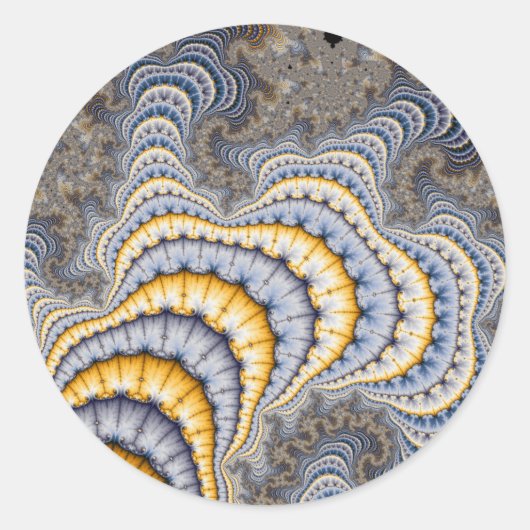 FRAKTAL TELLER - FRAKTAL RUNDER AUFKLEBER (Vorderseite)