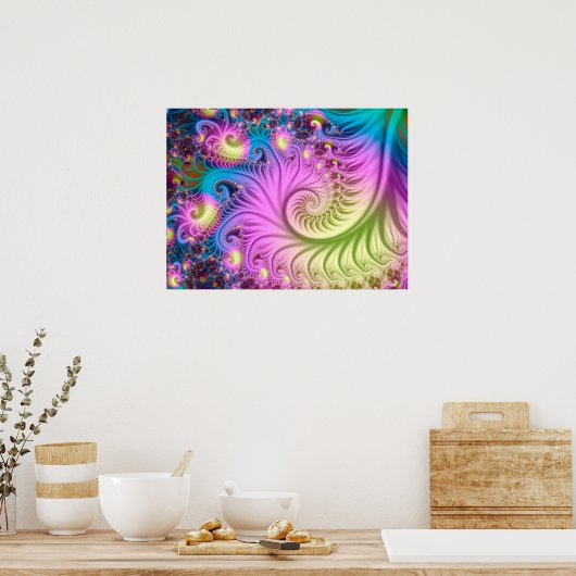 Fraktal Tentacles Poster (Küche)