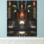 Fraktal Throne Art Wrapped Canvas Print Leinwanddruck (Insitu (Holzboden))