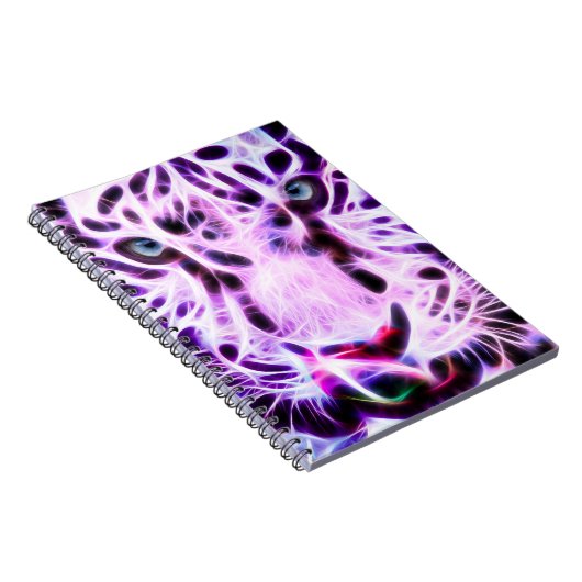 Fraktal Tiger Closeup Notizblock (Rechte Seite)