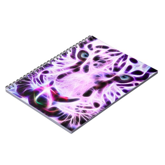 Fraktal Tiger Closeup Notizblock (Linke Seite)