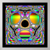 Fraktal-Totenmaske Tutankhamun Poster (Vorne)