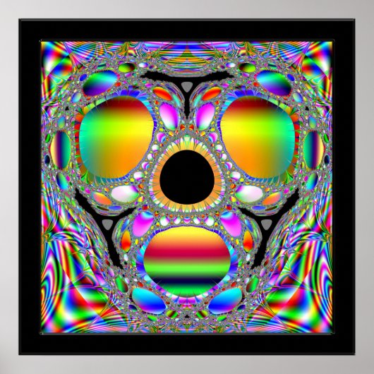 Fraktal-Totenmaske Tutankhamun Poster (Vorne)