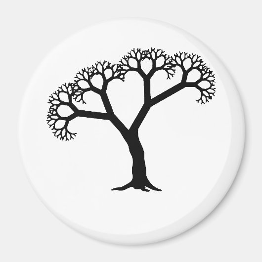 Fraktal Tree Black Magnet (Vorne)