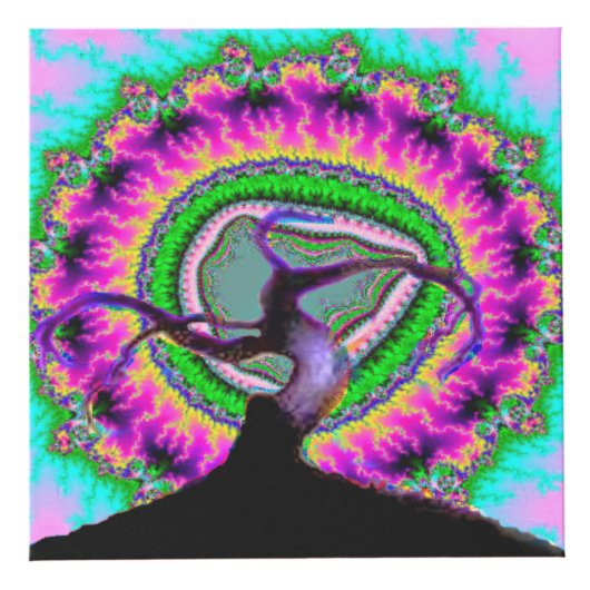 Fraktal Tree Custom 4" Foto Cube Würfel (Rechts)