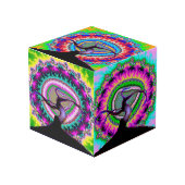 Fraktal Tree Custom 4" Foto Cube Würfel (Vorderseite Schrägansicht)