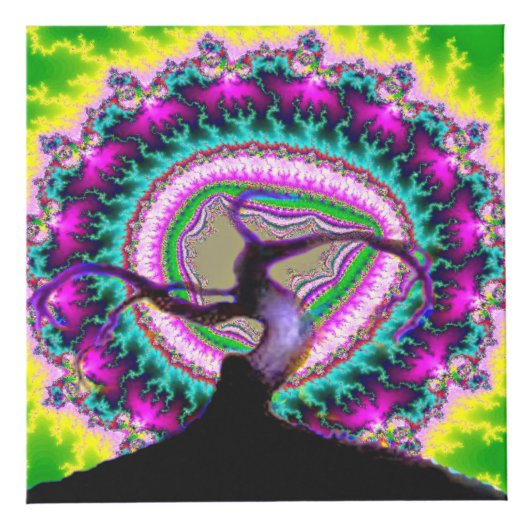 Fraktal Tree Custom 4" Foto Cube Würfel (Vorderseite)