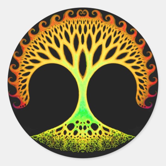 Fraktal Tree of Life Inspiration Sticker (Vorderseite)