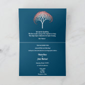 Fraktal Tree Pink Ocean Blue Fotos Karte (Innenseite)