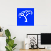 Fraktal Tree White Poster (Heimbüro)