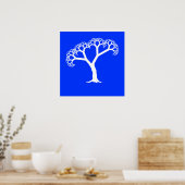 Fraktal Tree White Poster (Küche)