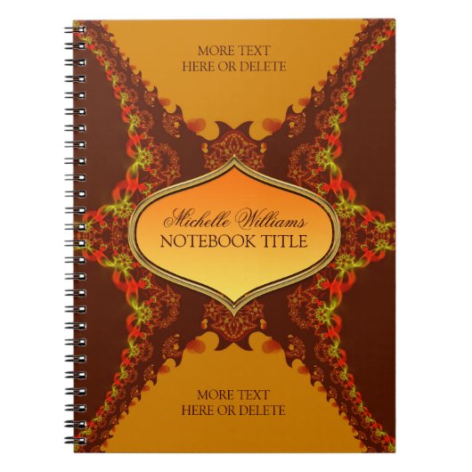 Fraktal Tribal Wings Notebook Notizblock (Vorderseite)