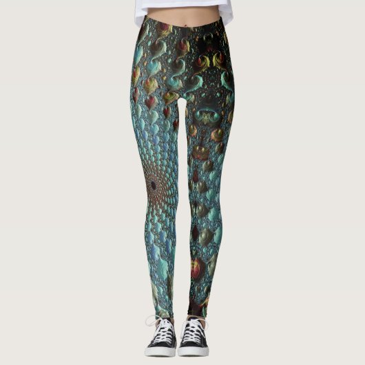 Fraktal trippy Leggings (Vorderseite)