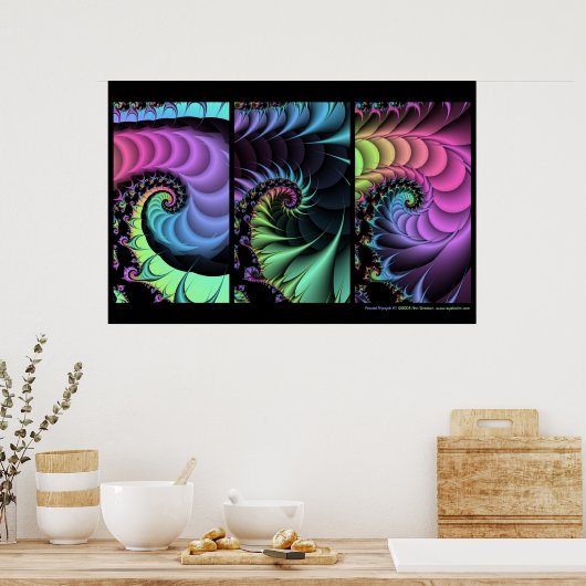 Fraktal Triptych #1 Poster (Küche)