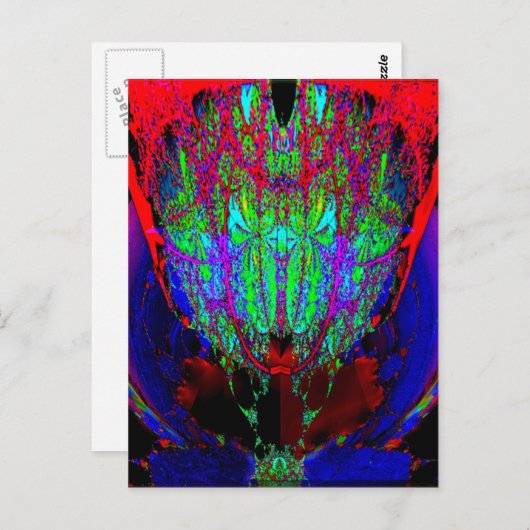 Fraktal tulip postkarte (Vorne/Hinten)