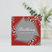 Fraktal Twista Geburtstag Einladung (Stehend Vorderseite)