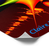 Fraktal "Under Sea" farbenfroh drucken Poster (Ecke)