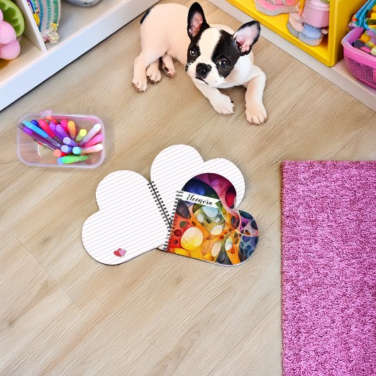 Fraktal Universe Heart Shaped Notizblock