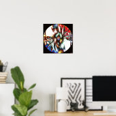 Fraktal-Verfärbung 5 Poster (Heimbüro)