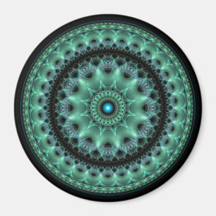Fraktal verzierter Mandala-Magnet Magnet