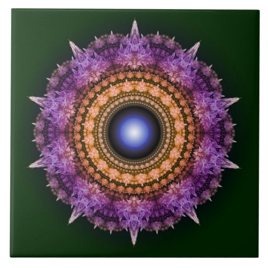 Fraktal-Violett Fliese (Vorderseite)