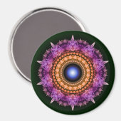Fraktal-Violett Magnet (Vorderseite/Rückseite)