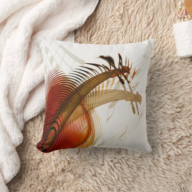 Fraktal Violin Music Violin Kissen (Decke)