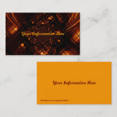 Fraktal-Visitenkarten für abstraktes Feuerglas Visitenkarte (Vorne/Hinten)