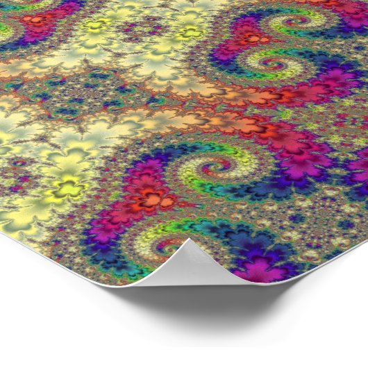 Fraktal Volute Pattern Poster (Ecke)
