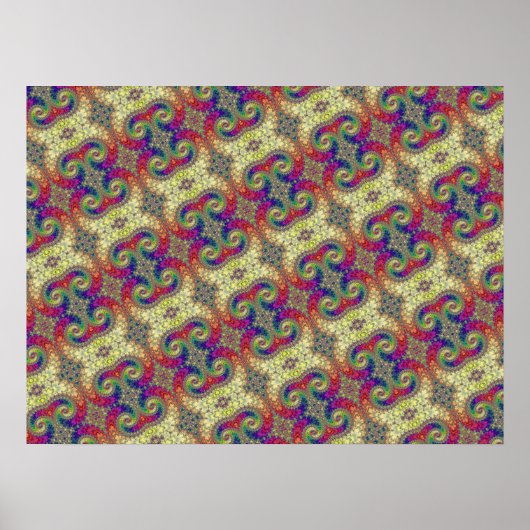 Fraktal Volute Pattern Poster (Vorne)