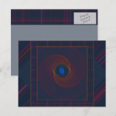 Fraktal Vortex Abstrakt Art Postkarte (Vorne/Hinten)