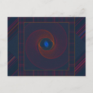 Fraktal Vortex Abstrakt Art Postkarte