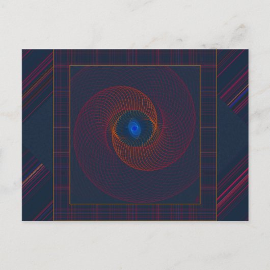 Fraktal Vortex Abstrakt Art Postkarte (Vorderseite)
