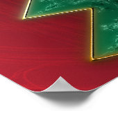 Fraktal Weihnachts-Weihnachtsdruck Poster (Ecke)