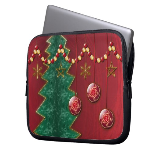 Fraktal Weihnachtsfeier Laptopschutzhülle (Vorderseite Links)