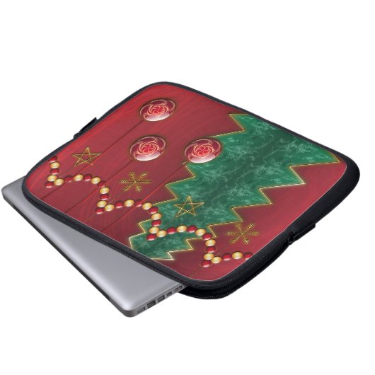 Fraktal Weihnachtsfeier Laptopschutzhülle (Vorne Knopf)